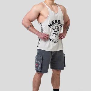 NEBBIA Washed Muscle Back Stringer 791 – Golden Era Grigio Chiaro