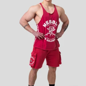 NEBBIA Washed Muscle Back Stringer 791 – Golden Era Vintage Red