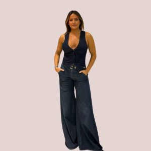 Gilet New York in denim 054 – Made in Italy