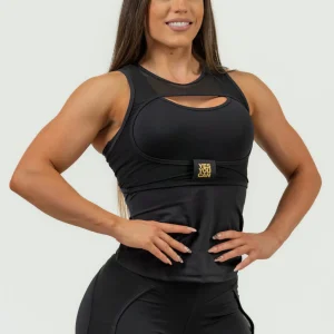 Maglia a compressione da donna NEBBIA INTENSE Ultra Nero/Oro 835
