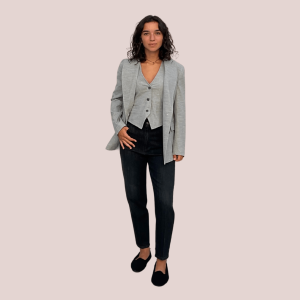 Blazer doppio petto in moleskin 049 – Donna – Made in Italy