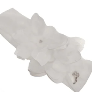 Fascia Petit Battesimo bianca con fiori