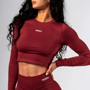 Maglia a maniche lunghe senza cuciture Nebbia Power 892 - Rosso