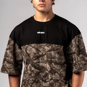 Maglietta mimetica oversize Nebbia Power 898 - Mimetica marrone chiaro | Copertura per pompa da palestra