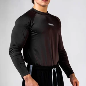 Maglia a maniche lunghe senza cuciture Nebbia Power 901 - Nero | Vestibilità da palestra da uomo