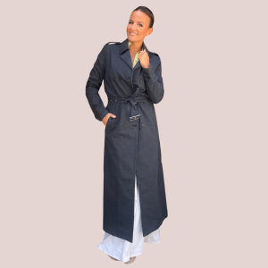 Trench lungo in tricotina Boston 085 – Made in Italy