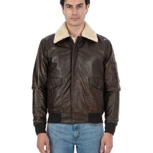 <b> MAVERICK SH </b>  Giubbotto Aviatore Top Gun da uomo in vera pelle T. Moro effetto anticato