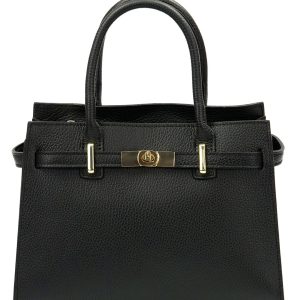 <b> CELINE </b>  Borsa a mano in vera pelle martellata colore nero con tracolla