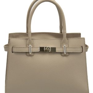 <b> CELINE </b>  Borsa a mano in vera pelle martellata colore taupe con tracolla