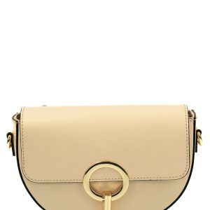 <b> EVELYN </b>  Borsa a tracolla in vera pelle saffiano colore cipria