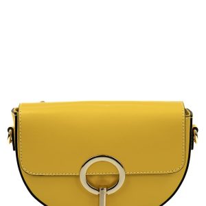 <b> EVELYN </b>  Borsa a tracolla in vera pelle saffiano colore giallo