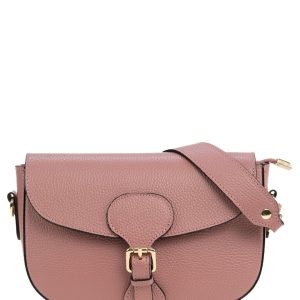 <b> CHARLOTTE </b>  Borsa a spalla in vera pelle martellata rosa antico con tracolla