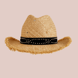 Cappello in rafia modello cowboy