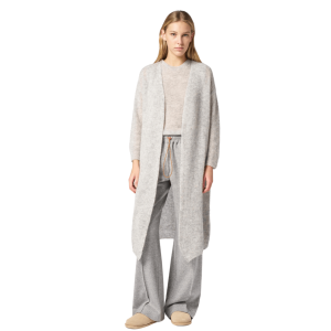 Cardigan lungo in alpaca con micro paillettes – Donna