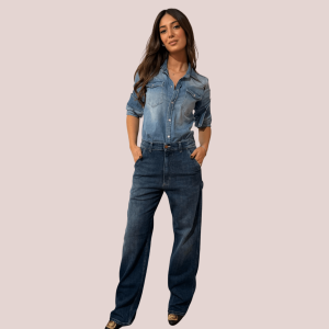Jeans 978 taglio worker – Donna – Made in Italy – Denim blu
