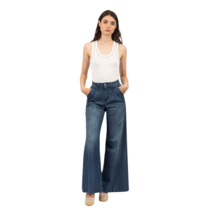 Jeans palazzo medium in denim – Modello 239