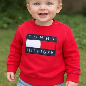 Felpa rossa Tommy Hilfiger