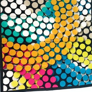 Foulard Donna Seta Pois, 90×90 cm